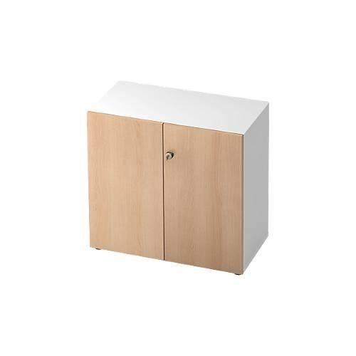 4032062157800 - Aktenschrank TOPAS LINE 2 Ordnerhöhen Türen abschließbar weiß Eiche-Dekor