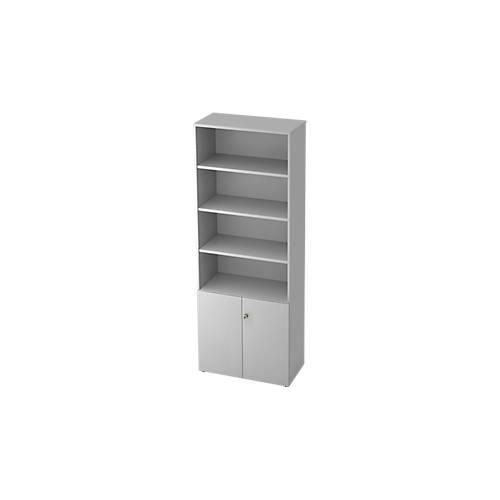 4032062018262 - Regalschrank TOPAS LINE 4 OH Regal 2 OH Türen lichtgrau lichtgrau 4032062018262 - Regalschrank TOPAS LINE 4 OH Regal 2 OH Türen lichtgrau lichtgrau