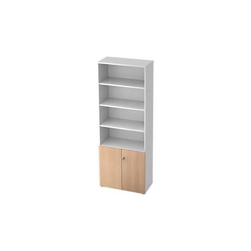 4032062158326 - Regalschrank TOPAS LINE 4 OH Regal 2 OH Türen weiß Eiche 4032062158326 - Regalschrank TOPAS LINE 4 OH Regal 2 OH Türen weiß Eiche