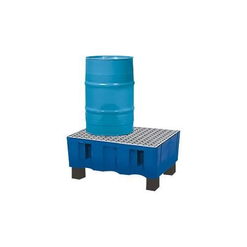 4250101102264 - Asecos - Auffangwanne aus Polyethylen mit Sockelfüßen mit verzinktem Gitterrost Auffangvolumen 60 l BxTxH 725x525x330 mm blau 4250101102264 - Asecos - Auffangwanne aus Polyethylen mit Sockelfüßen mit verzinktem Gitterrost Auffangvolumen 60 l BxTxH 725x525x330 mm blau