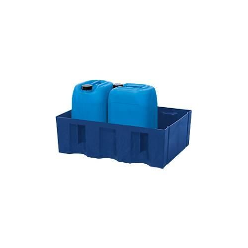4250101102226 - Asecos - Auffangwanne aus Polyethylen flache Ausführung ohne Gitterrost Auffangvolumen 60 l BxTxH 725x525x235 mm blau