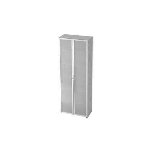 4032062153352 - Glastürenschrank TOPAS LINE 6 Ordnerhöhen B 800 mm lichtgrau