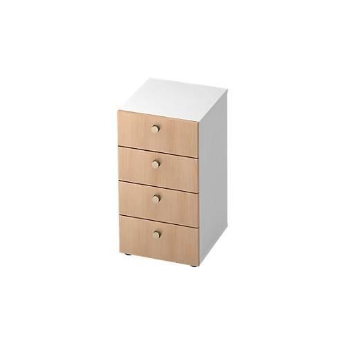 4032062158722 - Schubladenschrank TOPAS LINE 2 OH B 400 mm weiß Eiche-Dekor 4032062158722 - Schubladenschrank TOPAS LINE 2 OH B 400 mm weiß Eiche-Dekor