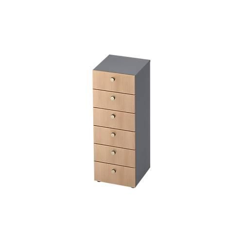 4032062158937 - Schubladenschrank TOPAS LINE 3 OH B 400 mm graphit Eiche-Dekor 4032062158937 - Schubladenschrank TOPAS LINE 3 OH B 400 mm graphit Eiche-Dekor