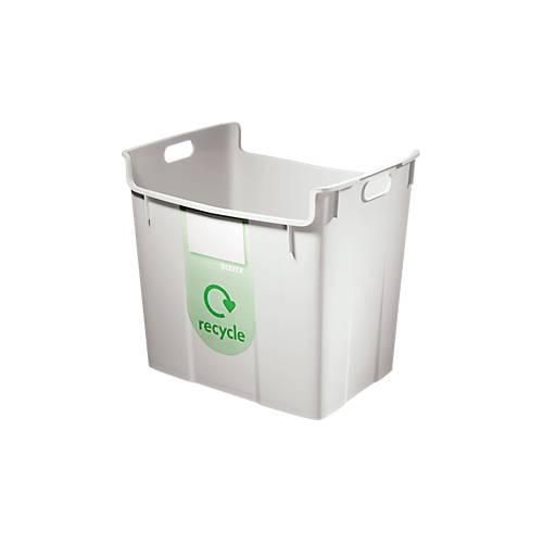 4002432393077 - Wertstoffsammelbehälter 40 L grau 468x414x380 mGriff 4002432393077 Leitz