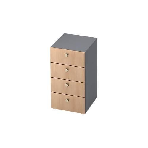 4032062158692 - Schubladenschrank TOPAS LINE 2 OH B 400 mm graphit Eiche-Dekor 4032062158692 - Schubladenschrank TOPAS LINE 2 OH B 400 mm graphit Eiche-Dekor