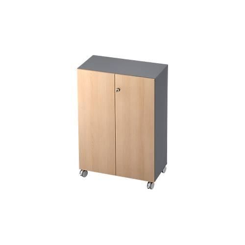 4032062157978 - Rollenschrank TOPAS LINE 3 Ordnerhöhen Türen abschließbar graphit Eiche-Dekor 4032062157978 - Rollenschrank TOPAS LINE 3 Ordnerhöhen Türen abschließbar graphit Eiche-Dekor