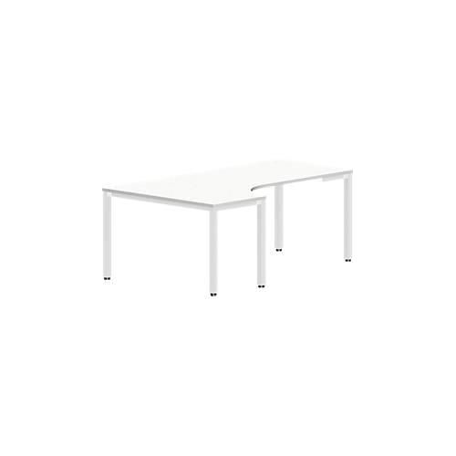 4250510882948 - Winkelschreibtisch BEXXSTAR Quadratrohrfuß Ansatz links B 2000 x T 800 1200 x H 740 mm weiß