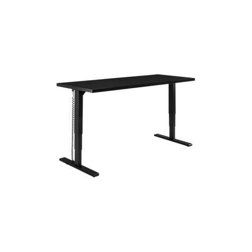 4260238827145 - Genius Schreibtisch Elements elektrisch höhenverstellbar Rechteck T-Fuß B 1800 x T 800 x H 645-1300 mm schwarz weiß + Technikeinbau 4260238827145 - Genius Schreibtisch Elements elektrisch höhenverstellbar Rechteck T-Fuß B 1800 x T 800 x H 645-1300 mm schwarz weiß + Technikeinbau