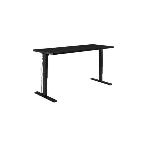 4260238827152 - Genius Schreibtisch Elements elektrisch höhenverstellbar Rechteck T-Fuß B 2000 x T 800 x H 645-1300 mm schwarz weiß + Technikeinbau