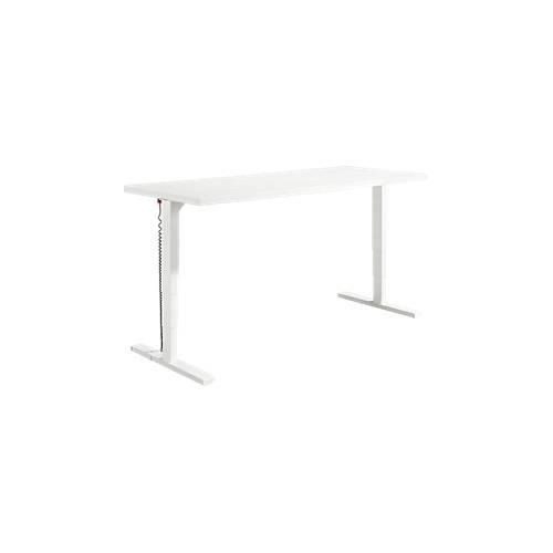 4260238827183 - Genius Schreibtisch Elements elektrisch höhenverstellbar Rechteck T-Fuß B 2000 x T 800 x H 645-1300 mm weiß + Technikeinbau