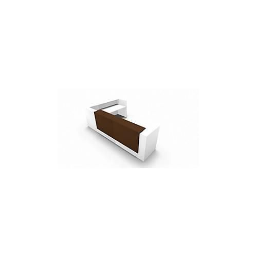 8056039559455 - Winkeltheke Spezia B 3655 x T 2055 x H 1130 mm weiß Leder braun 8056039559455 - Winkeltheke Spezia B 3655 x T 2055 x H 1130 mm weiß Leder braun
