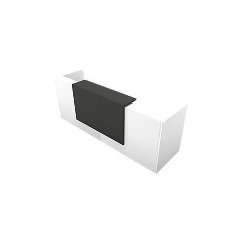 8056039559325 - Theke Spezia gerade B 2860 x T 880 x H 1130 mm weiß Leder grau 8056039559325 - Theke Spezia gerade B 2860 x T 880 x H 1130 mm weiß Leder grau
