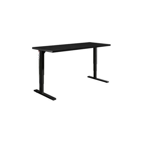 4260238827237 - Genius Schreibtisch Elements elektrisch höhenverstellbar Rechteck C-Fuß B 1800 x T 800 x H 645-1300 mm schwarz weiß + Technikeinbau