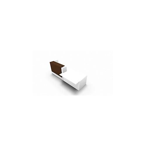 8056039559530 - Theke Spezia Ablage links B 3060 x T 1125 x H 1130 mm weiß Leder braun 8056039559530 - Theke Spezia Ablage links B 3060 x T 1125 x H 1130 mm weiß Leder braun