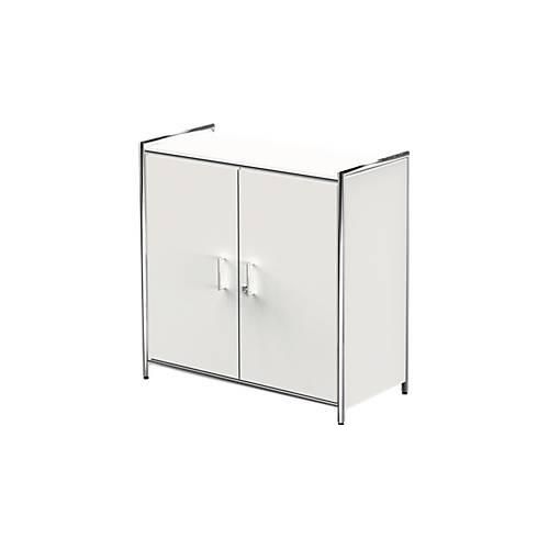 4044917428584 - Flügeltürenschrank Toledo mit Sichtrückwand abschließbar 2 OH B 800 x T 380 x H 780 mm weiß 4044917428584 - Flügeltürenschrank Toledo mit Sichtrückwand abschließbar 2 OH B 800 x T 380 x H 780 mm weiß