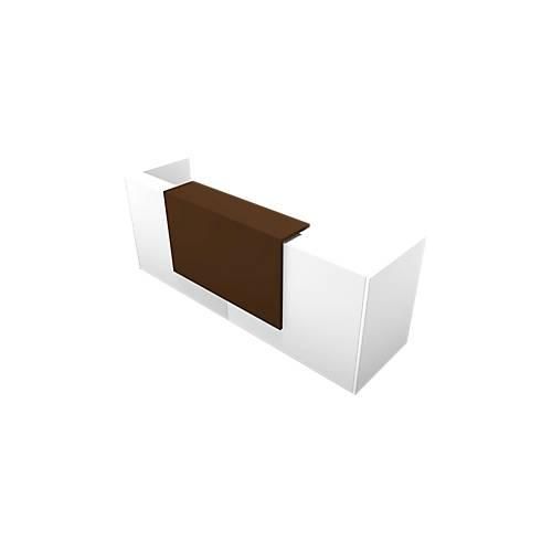 8056039559332 - Theke Spezia gerade B 2860 x T 880 x H 1130 mm weiß Leder braun 8056039559332 - Theke Spezia gerade B 2860 x T 880 x H 1130 mm weiß Leder braun