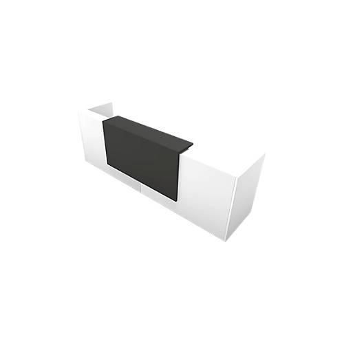 8056039559363 - Theke Spezia gerade B 3260 x T 880 x H 1130 mm weiß Leder grau 8056039559363 - Theke Spezia gerade B 3260 x T 880 x H 1130 mm weiß Leder grau