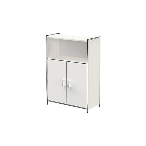 4044917428607 - Kombischrank Toledo mit Sichtrückwand abschließbar 3 OH 1 Fach B 800 x T 380 mm weiß 4044917428607 - Kombischrank Toledo mit Sichtrückwand abschließbar 3 OH 1 Fach B 800 x T 380 mm weiß