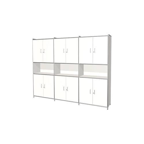 4044917436862 - Kombischrank Toledo m Sichtrückwand abschließbar 2 Schübe 5 OH B 2360 x T 380 mm weiß 4044917436862 - Kombischrank Toledo m Sichtrückwand abschließbar 2 Schübe 5 OH B 2360 x T 380 mm weiß