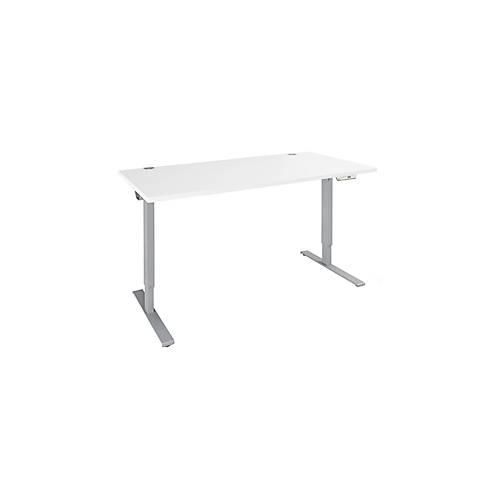 4251898809015 - Genius Schreibtisch AERO FLEX elektrisch höhenverstellbar Rechteck C-Fuß B 1200 x T 800 x H 620-1280 mm weiß weißalu 4251898809015 - Genius Schreibtisch AERO FLEX elektrisch höhenverstellbar Rechteck C-Fuß B 1200 x T 800 x H 620-1280 mm weiß weißalu