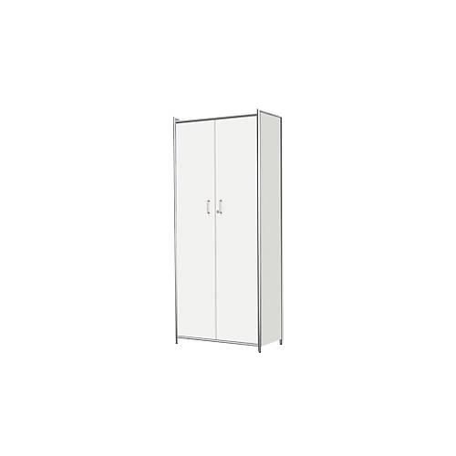 4044917430013 - Flügeltürenschrank Toledo mit Sichtrückwand abschließbar 5 OH B 800 x T 380 x H 1850 mm weiß