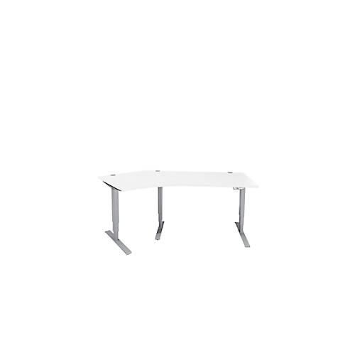 4251898809213 - Genius Winkelschreibtisch AERO FLEX elektrisch höhenverstellbar 135° Winkel links B 2165 mm weiß weißalu + Memorypanel