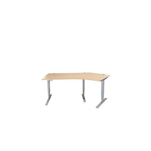 4251898809244 - Genius Winkelschreibtisch AERO FLEX elektrisch höhenverstellbar 135° Winkel rechts B 2165 mm Ahorn weißalu + Memorypanel 4251898809244 - Genius Winkelschreibtisch AERO FLEX elektrisch höhenverstellbar 135° Winkel rechts B 2165 mm Ahorn weißalu + Memorypanel