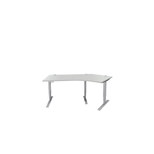 4251898809220 - Genius Winkelschreibtisch AERO FLEX elektrisch höhenverstellbar 135° Winkel rechts B 2165 mm lichtgrau weißalu + Memorypanel 4251898809220 - Genius Winkelschreibtisch AERO FLEX elektrisch höhenverstellbar 135° Winkel rechts B 2165 mm lichtgrau weißalu + Memorypanel