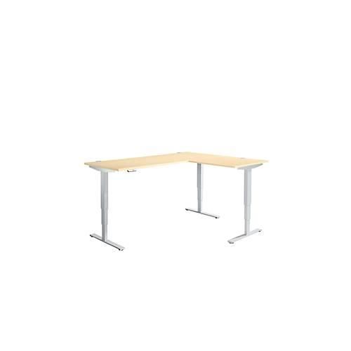 4251898809299 - Genius Winkelschreibtisch AERO FLEX elektr höhenverstellbar 90° Winkel wechselseitig B 2000 mm Ahorn weißalu + Memorypanel 4251898809299 - Genius Winkelschreibtisch AERO FLEX elektr höhenverstellbar 90° Winkel wechselseitig B 2000 mm Ahorn weißalu + Memorypanel