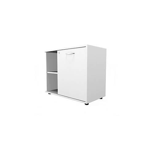 4251898809633 - Select Sideboard mit Drehtür abschließbar Spanplatte B 800 x T 420 x H 663 mm rechts anstellbar weiß 4251898809633 - Select Sideboard mit Drehtür abschließbar Spanplatte B 800 x T 420 x H 663 mm rechts anstellbar weiß