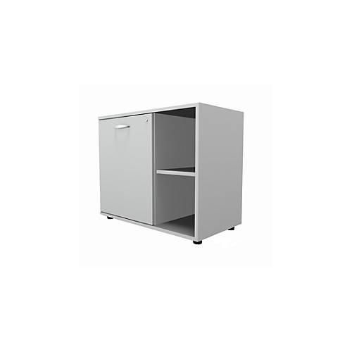 4251898809640 - Select Sideboard mit Drehtür abschließbar Spanplatte B 800 x T 420 x H 663 mm links anstellbar lichtgrau 4251898809640 - Select Sideboard mit Drehtür abschließbar Spanplatte B 800 x T 420 x H 663 mm links anstellbar lichtgrau