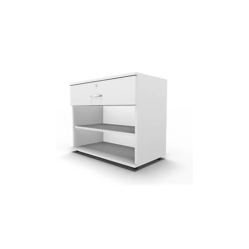 4251898809985 - Select Sideboard mit Schublade abschließbar Spanplatte B 800 x T 420 x H 663 mm weiß 4251898809985 - Select Sideboard mit Schublade abschließbar Spanplatte B 800 x T 420 x H 663 mm weiß