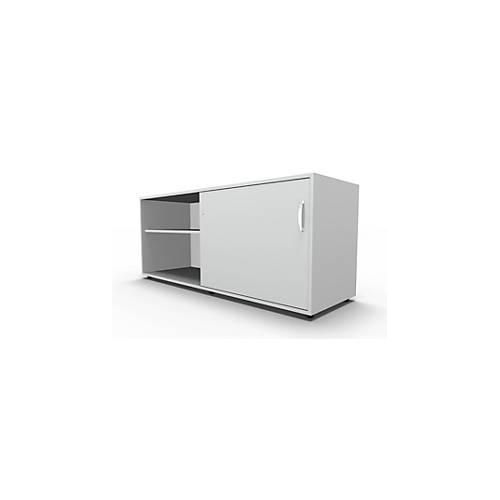 4251898809749 - Select Sideboard mit Schiebetür abschließbar Spanplatte B 1600 x T 500 x H 663 mm rechts anstellbar lichtgrau 4251898809749 - Select Sideboard mit Schiebetür abschließbar Spanplatte B 1600 x T 500 x H 663 mm rechts anstellbar lichtgrau