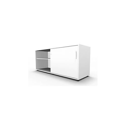 4251898809787 - Select Sideboard mit Schiebetür abschließbar Spanplatte B 1600 x T 500 x H 663 mm rechts anstellbar weiß 4251898809787 - Select Sideboard mit Schiebetür abschließbar Spanplatte B 1600 x T 500 x H 663 mm rechts anstellbar weiß