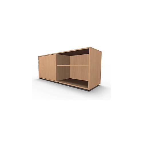 4251898809800 - Select Sideboard mit Schiebetür abschließbar Spanplatte B 1600 x T 500 x H 663 mm links anstellbar Buche 4251898809800 - Select Sideboard mit Schiebetür abschließbar Spanplatte B 1600 x T 500 x H 663 mm links anstellbar Buche