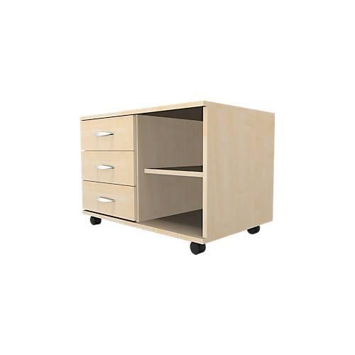 4251898809916 - Select Mobiles Sideboard Regal + 3 Schübe + Utensilienschub B 800 anstellbar links Ahorn 4251898809916 - Select Mobiles Sideboard Regal + 3 Schübe + Utensilienschub B 800 anstellbar links Ahorn