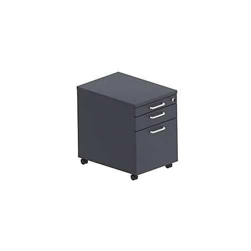 5900574657134 - Rollcontainer BEXXSTAR 1 abschließbarer Utensilienauszug 1 Schub & 1 HR-Auszug B 430 x T 600 x H 600 mm schwarz 5900574657134 - Rollcontainer BEXXSTAR 1 abschließbarer Utensilienauszug 1 Schub & 1 HR-Auszug B 430 x T 600 x H 600 mm schwarz