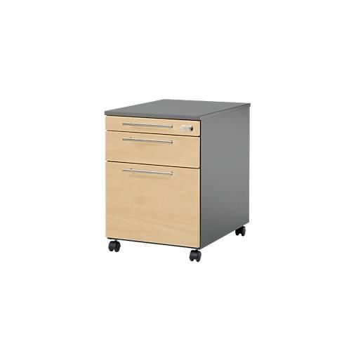 4251898811148 - Select Rollcontainer Start Off 126 Utensilien- Hängeregisterauszug Schublade abschließbar B 432 x T 580 x H 595 mm graphit ahorn 4251898811148 - Select Rollcontainer Start Off 126 Utensilien- Hängeregisterauszug Schublade abschließbar B 432 x T 580 x H 595 mm graphit ahorn