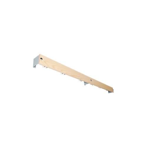 4030426187425 - Hakenleiste für Umkleidebank-System 2000 mm lang Holz lichtgrau