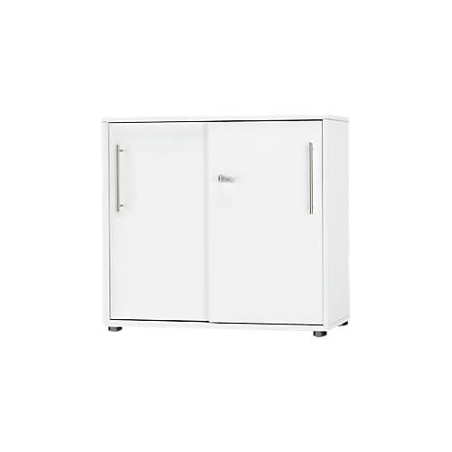 4251898811308 - Select Schiebetürenschrank Start Off 2 OH abschließbar B 800 x T 420 x H 744 mm Holz weiß weiß 4251898811308 - Select Schiebetürenschrank Start Off 2 OH abschließbar B 800 x T 420 x H 744 mm Holz weiß weiß