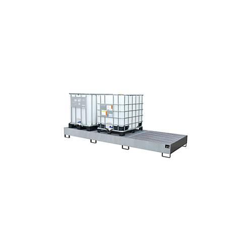 4052462030503 - Auffangwanne AW 1000-3 für 3 IBC-Container à 1000 l oder 10 Fässer à 200 l L 3850 x B 1300 x H 340 mm unterfahrb feuerverzinkt 4052462030503 - Auffangwanne AW 1000-3 für 3 IBC-Container à 1000 l oder 10 Fässer à 200 l L 3850 x B 1300 x H 340 mm unterfahrb feuerverzinkt