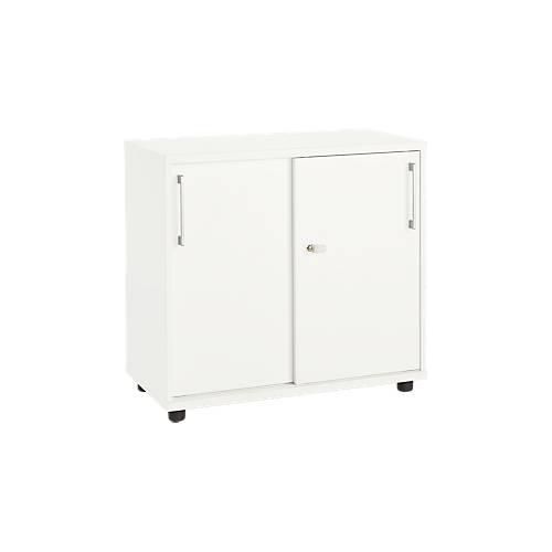 4251898812190 - Select Anstellschiebetürenschrank aus Holz 2 Fachböden B 800 mm x T 421 x H 750 mm weiß 4251898812190 - Select Anstellschiebetürenschrank aus Holz 2 Fachböden B 800 mm x T 421 x H 750 mm weiß