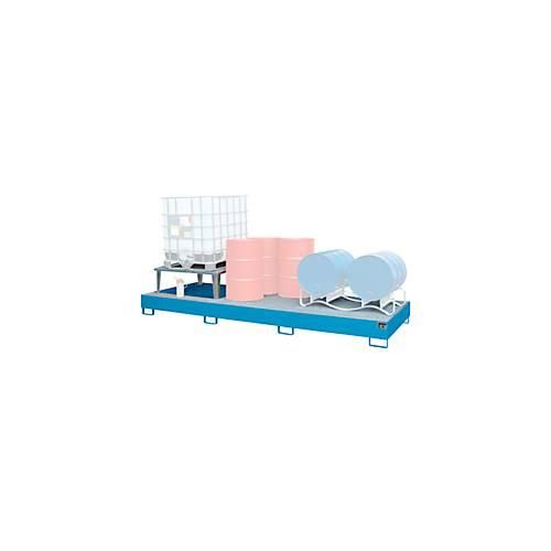 4052462000506 - Auffangwanne AWA 31 Stahl blau L 3850 x B 1460 x H 780 mm 1000 l für 3 x 1000 l IBC 1 Abfüllaufsatz 2 Gitteroste 4052462000506 - Auffangwanne AWA 31 Stahl blau L 3850 x B 1460 x H 780 mm 1000 l für 3 x 1000 l IBC 1 Abfüllaufsatz 2 Gitteroste