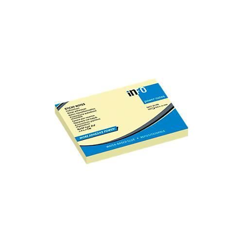 4044355788134 - inFO Power Notes Haftnotizen 100 x 75 mm 100 Blatt pro Block 12 Blöcke blanko gelb 4044355788134 - inFO Power Notes Haftnotizen 100 x 75 mm 100 Blatt pro Block 12 Blöcke blanko gelb