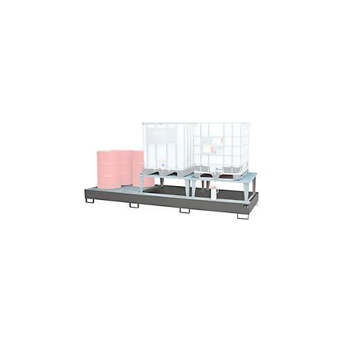 4052462041301 - Auffangwanne AWA 32 Stahl grau L 3850 x B 1460 x H 780 mm 1000 l für 3 x 1000 l IBC 2 Abfüllaufsätze 1 Gitterost 4052462041301 - Auffangwanne AWA 32 Stahl grau L 3850 x B 1460 x H 780 mm 1000 l für 3 x 1000 l IBC 2 Abfüllaufsätze 1 Gitterost