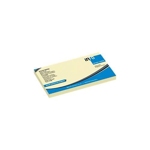 4044355788073 - inFO Power Notes Haftnotizen 125 x 75 mm 100 Blatt pro Block 12 Blöcke blanko gelb