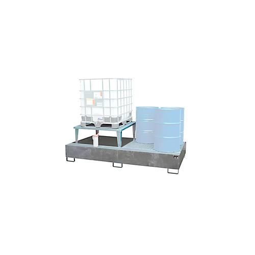 4052462000483 - eurokraft pro Stahl-Auffangwanne für Tankcontainer IBC KTC LxBxH 2650 x 1460 x 865 mm mit 1 Abfüllaufsatz Auffangvolumen 1000 l feuerverzinkt 4052462000483 - eurokraft pro Stahl-Auffangwanne für Tankcontainer IBC KTC LxBxH 2650 x 1460 x 865 mm mit 1 Abfüllaufsatz Auffangvolumen 1000 l feuerverzinkt