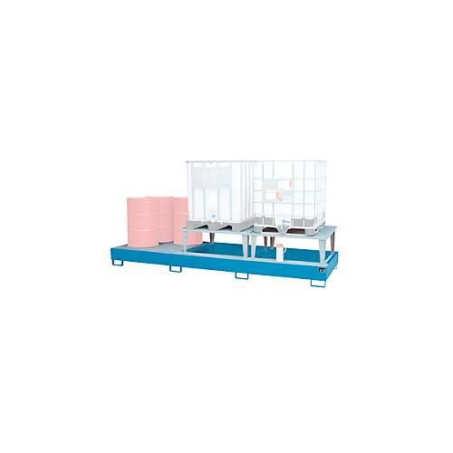 4052462036741 - Auffangwanne AWA 32 Stahl blau L 3850 x B 1460 x H 780 mm 1000 l für 3 x 1000 l IBC 2 Abfüllaufsätze 1 Gitterost 4052462036741 - Auffangwanne AWA 32 Stahl blau L 3850 x B 1460 x H 780 mm 1000 l für 3 x 1000 l IBC 2 Abfüllaufsätze 1 Gitterost