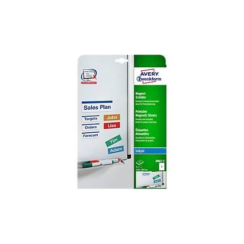 4004182234396 - Avery Magnetschilder J8867-5 zum Beschriften wiederverwendbar Metall matt weiß 78 210 x 297 mm 5 Stk 4004182234396 - Avery Magnetschilder J8867-5 zum Beschriften wiederverwendbar Metall matt weiß 78 210 x 297 mm 5 Stk